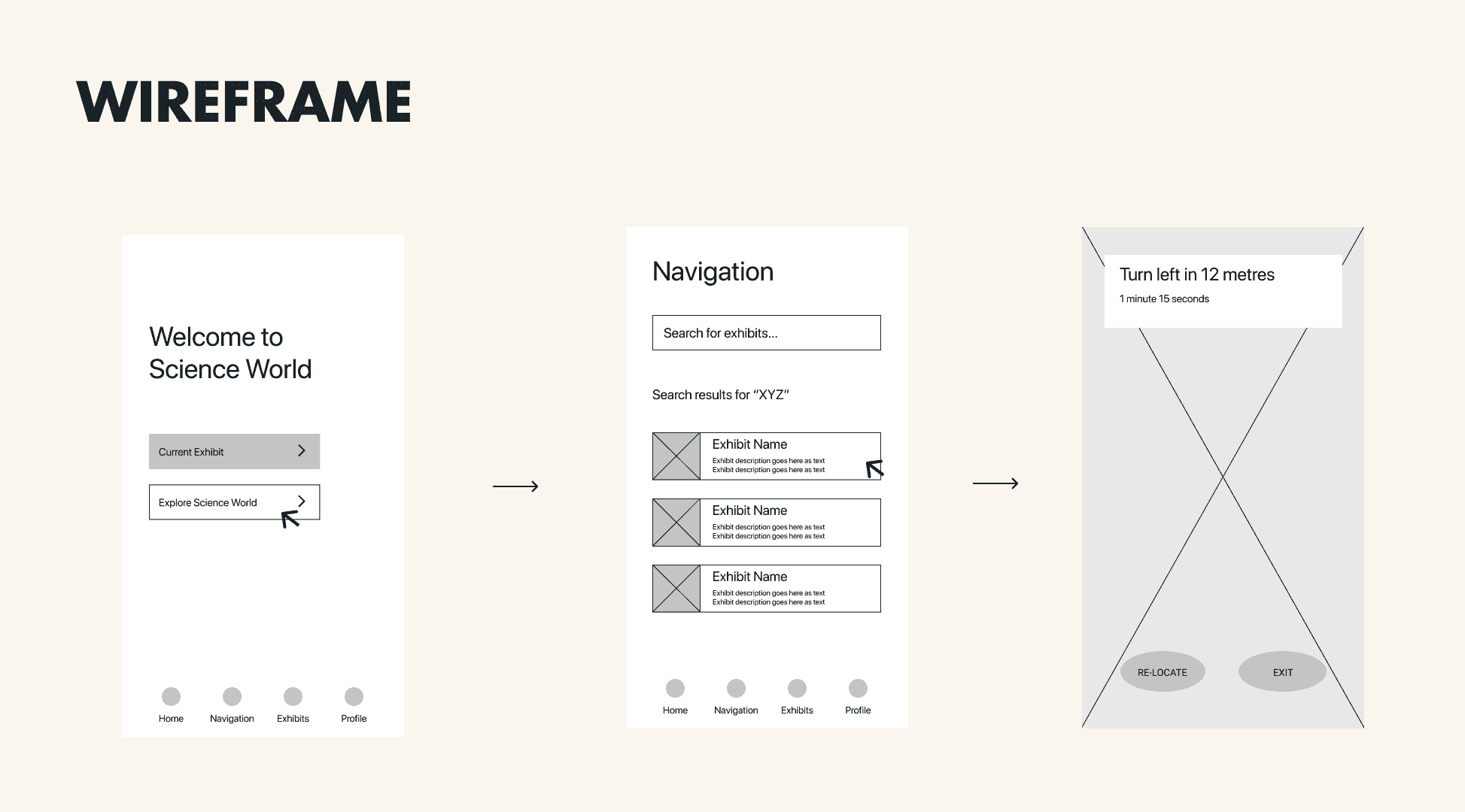 Wireframes for Flow #2