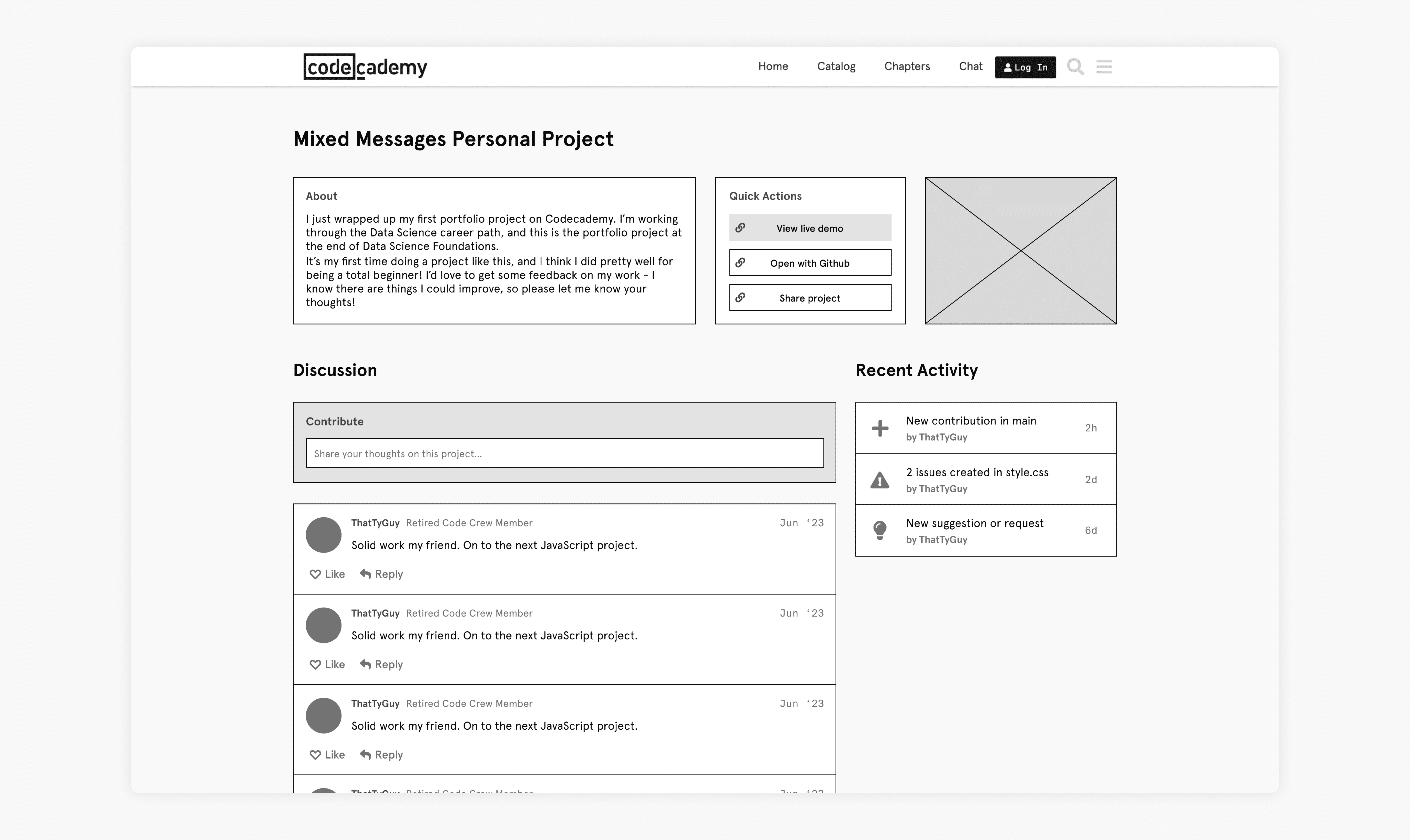 Project Page Iteration 1